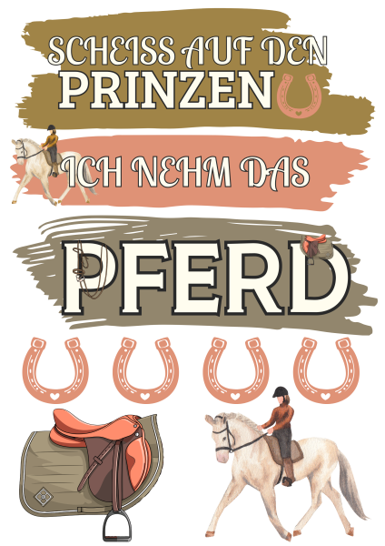 Bügelbild Scheiß auf den Prinzen